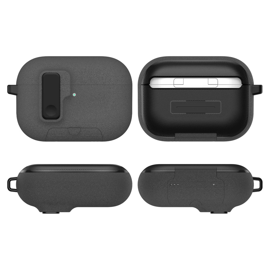 Stoßfeste Schutzhülle für Apple AirPods Pro 3 mit Telefonhalter-Design und Schlüsselanhänger in Lila - Bild 6