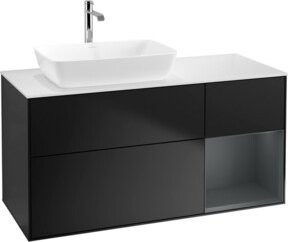 V&B Waschtischunterschrank Finion mit Wandbeleuchtung, Farbe: Weiß lackiert, B/T/H: 120 x 50,1 x 50,1 cm - Bild 1