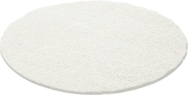 Kadima Design Teppich Hochflor RHEIN rund in Beige/Weiß Durchmesser: 120 cm - Bild 1