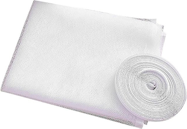 Hcj Anti-Moskito-Fenstergitter aus Polyester mit Klettverschluss in Weiß - Bild 1