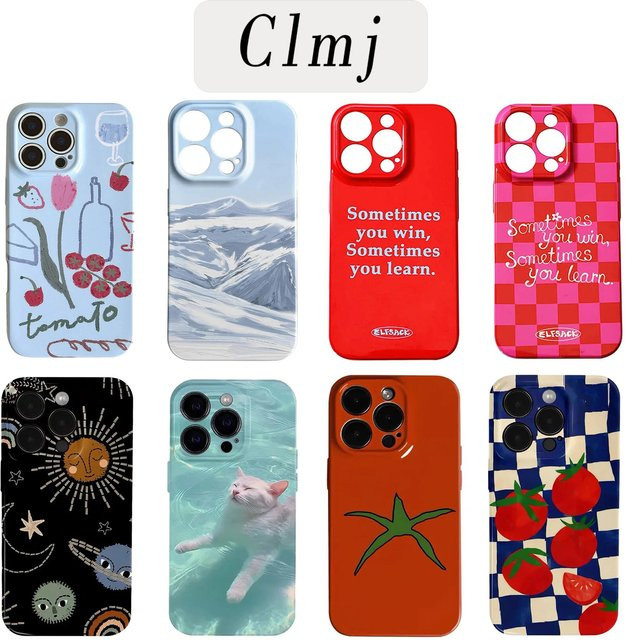 Clmj Handyhülle mit Tomaten-Karo Design in glänzender Folie aus hartem PC für Google Pixel 7 7a 8 8a 9 9a Pro XL 5G - Bild 1