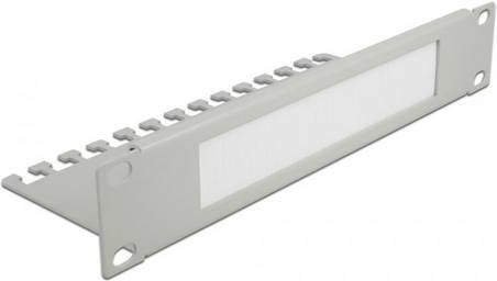 Delock 66537 Netzwerkschrank-Bürstenleiste 10 Zoll in Grau - Bild 1