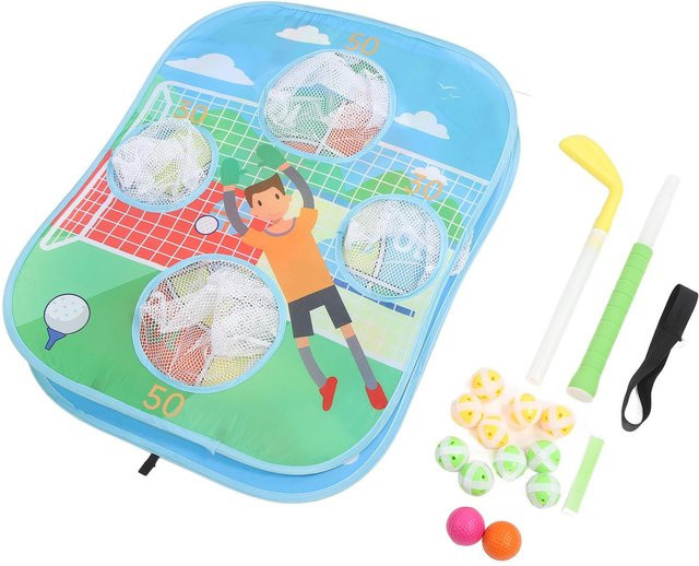 Koogeelife Kinder Golf Chipping Netz Übung, 3 in 1 Zielscheibe, Weiß - Bild 1