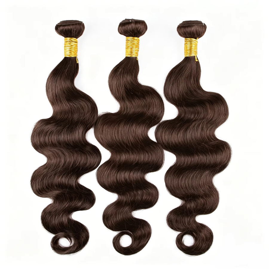 Happy Monday Haarverlängerung Body Wave Brasilianisches Rohhaar, Dunkelbraun - Bild 2