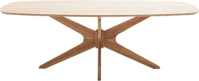 Premium Living Esstisch Jefferson aus Wildeiche Echtholz, oval, braun, Höhe: 75 cm, Breite: 150 cm, Tiefe: 90 cm - Bild 1