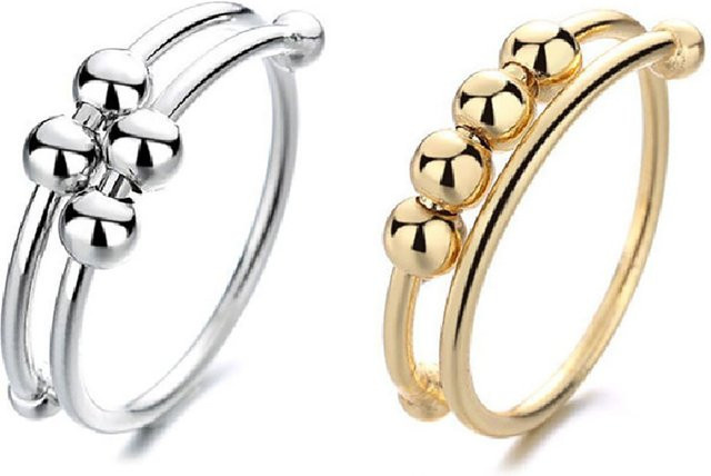 Neoglint Perlenringe, Bicolor, Gold- und Silberlegierung, Damen - Bild 1