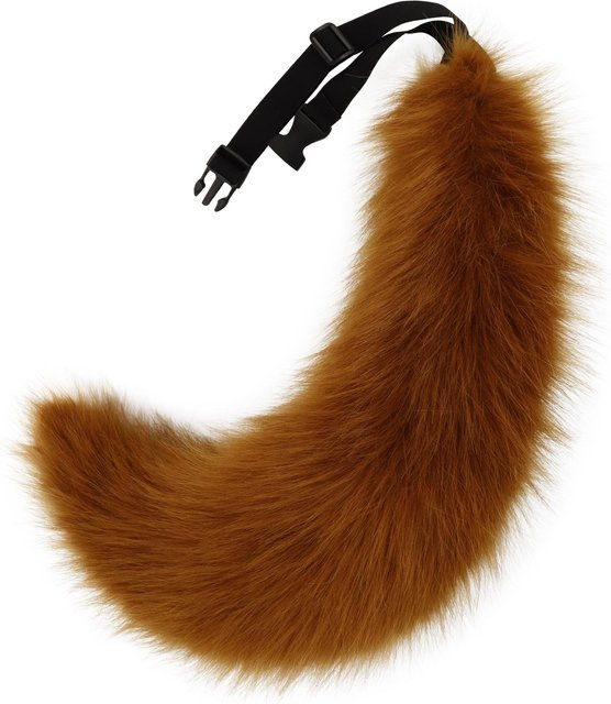 YIRAN Wolf Fuchs Schwanz, Kostüm, Braun, Plüsch / Textil - Bild 1