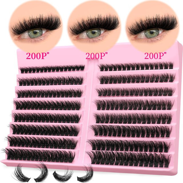 Lasvirey Lash Clusters DIY Wimpernverlängerung, künstliche Nerz-Wimpern - Bild 1