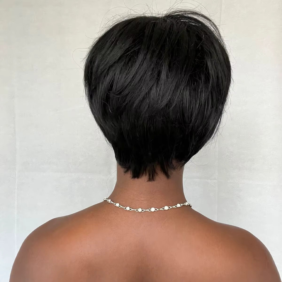 HAIRCUBE Perücke, Pixie Cut, schwarz, kurz, hitzebeständig - Bild 2