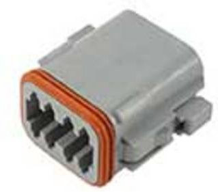 TE Connectivity DT06-08SA Rundstecker Buchse DT Serie, gerade, 8-polig, grau - Bild 1