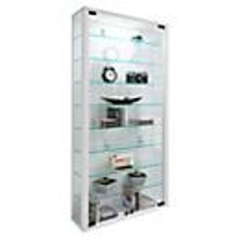 VCM Wandvitrine Vitrosa Maxi in Weiß mit ESG-Sicherheitsglas, H: 118 cm, B: 59 cm, T: 18 cm - Bild 7