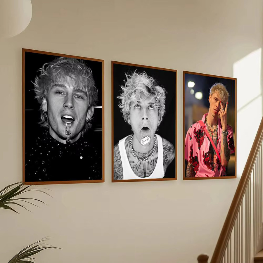 MGK Machine Gun Kelly Poster Aufkleber wasserfeste Wandkunst für Wohnzimmer und Schlafzimmer - Bild 3