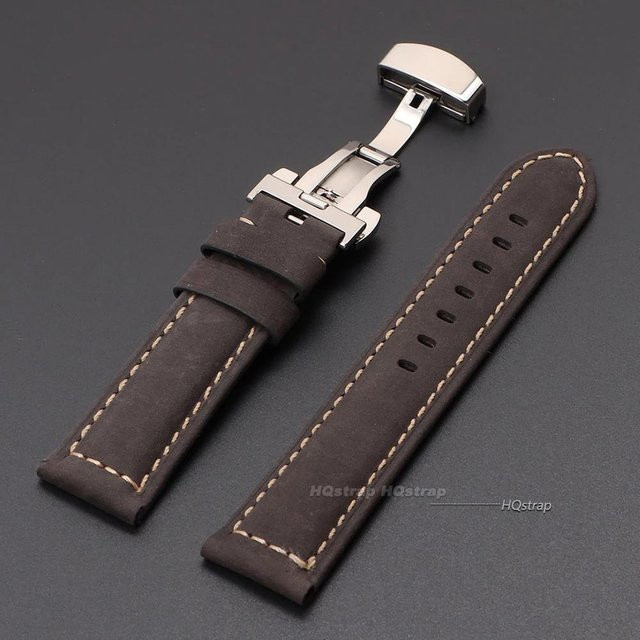 HQstrap Uhrenarmband Kalbsleder, grau, Unisex, 24mm - Bild 1