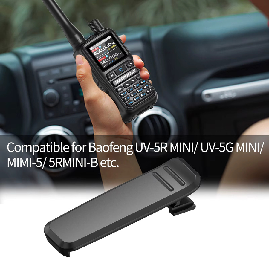 Baofeng UV-5R Mini Walkie-Talkie Ersatzteil Rückenclip in Schwarz - Bild 4
