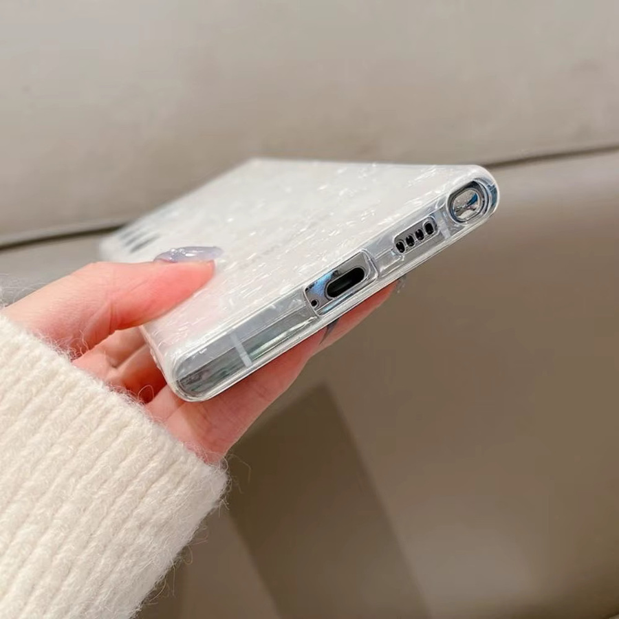 Stoßfeste Samsung Schutzhülle mit Glitzer-Shell-Marmor-Design in Multicolour für S26 Ultra S25 S24 S23 S22 Plus S21 S20 FE - Bild 2