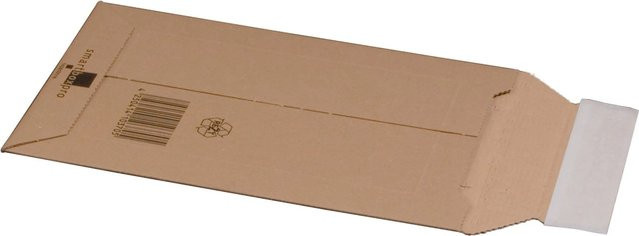 PROREGAL Versandtasche aus Wellpappe mit Selbstklebeverschluss und Aufreißfaden, Braun, B x H x T: 25,0 x 15,0 x 0,5 cm - Bild 1