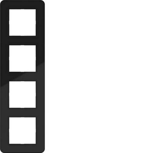 Hager Rahmen Nachtschwarz glänzend WAD9400BG - Bild 1
