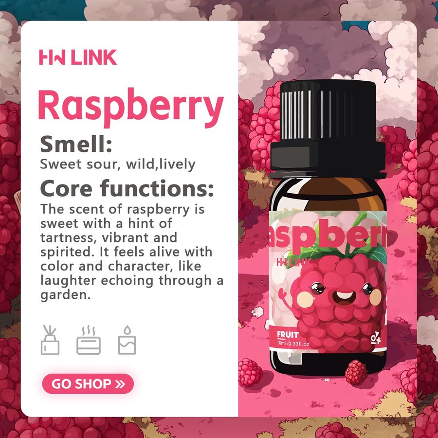 HWLINK Ätherisches Himbeeröl, 10 ml süßer Duft für Diffusoren und die Hautpflege - Bild 3