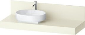Duravit Konsole Balcoon in Elfenbein mit Waschbecken links, B/T/H: 140 x 55 x 37 cm - Bild 1