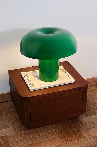 Jotex RAGGE Tischlampe in Grün aus Metall und Glas im Retro-Design, Höhe: 35,0 cm, Breite: 31,5 cm, Tiefe: 2,0 cm - Bild 1