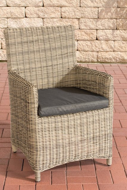 TPFGarden Stuhl Fonda / Sankt Marlo in Anthrazit mit Armlehnen und UV-beständigen Polstern aus wetterfestem Material - Bild 1
