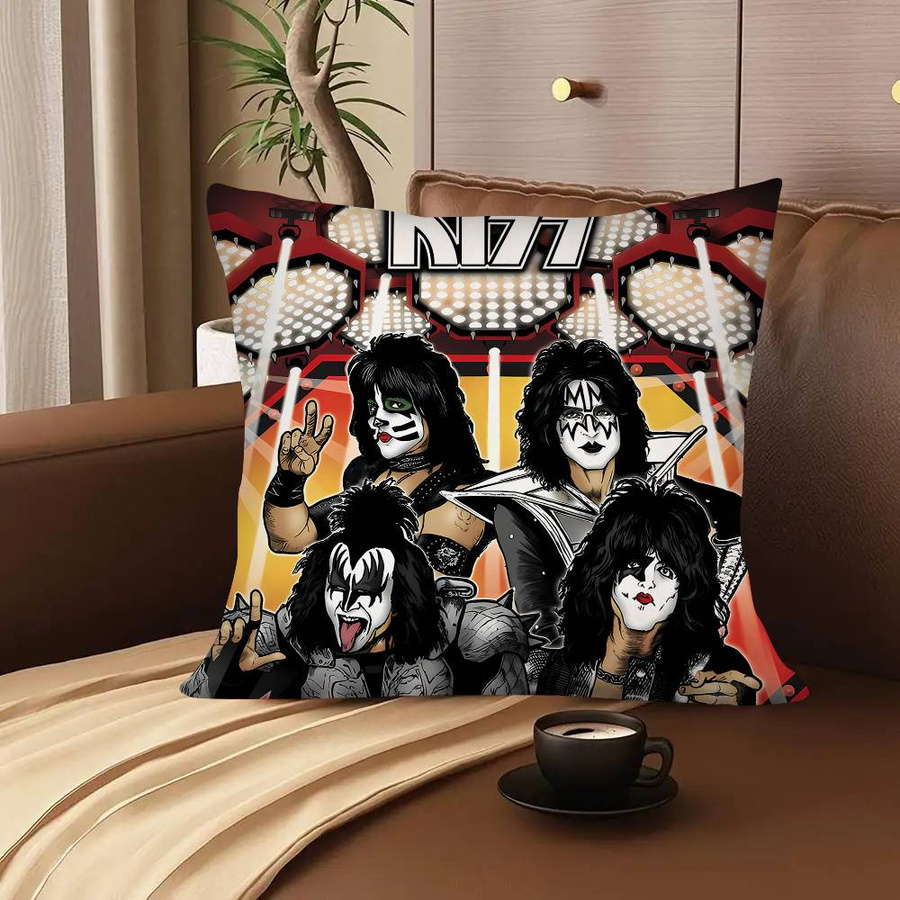 KISS Rock Band Kissenbezug für Sofa und Wohnzimmer, 40 x 40 cm - Bild 3