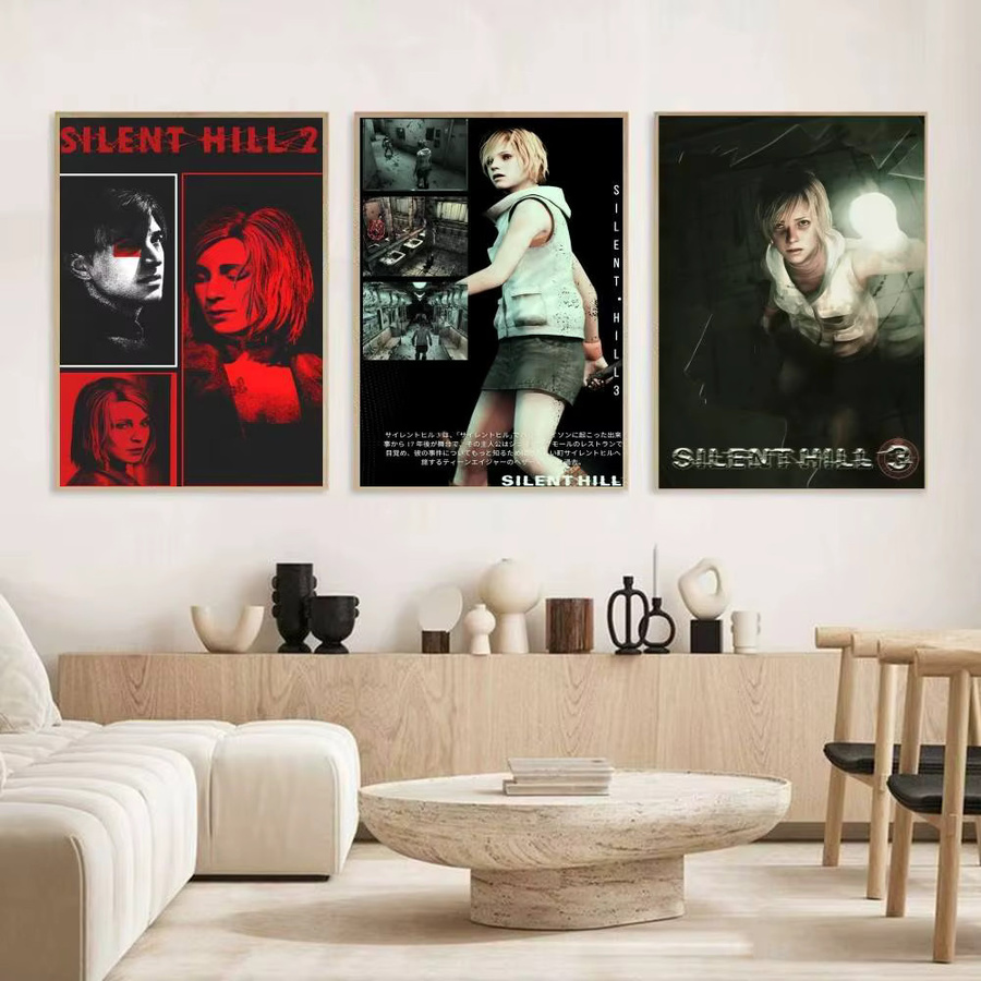 Klassisches S-Silent H-Hill 3 Game-Poster von Bilibili, selbstklebender Papierdruck in Mehrfarben, abstraktes Wandbild für dein Zuhause, B/H: 15,0 x 10,0 cm - Bild 3