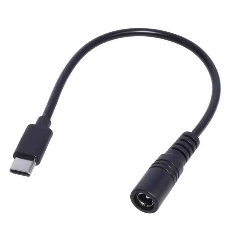 USB-Typ-C auf DC 5,5 x 2,1 mm Adapterkabel in Schwarz - Bild 3