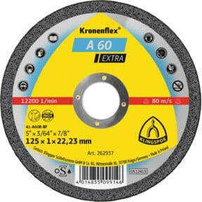 Klingspor A 60 EX Trennscheibe Gelb Durchmesser: 125 mm, Breite: 1 mm, Bohrung: 22,23 mm - Bild 1