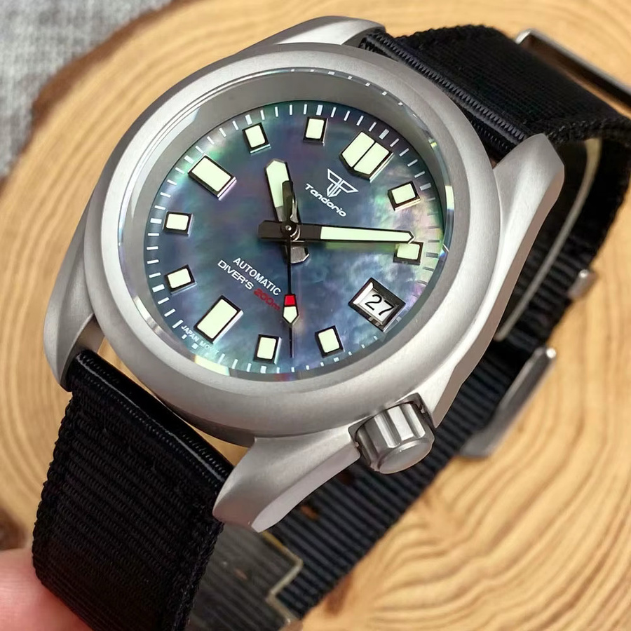 Tandorio Armbanduhr, Automatik, Edelstahl, Schwarz, 40 mm, Herren - Bild 2