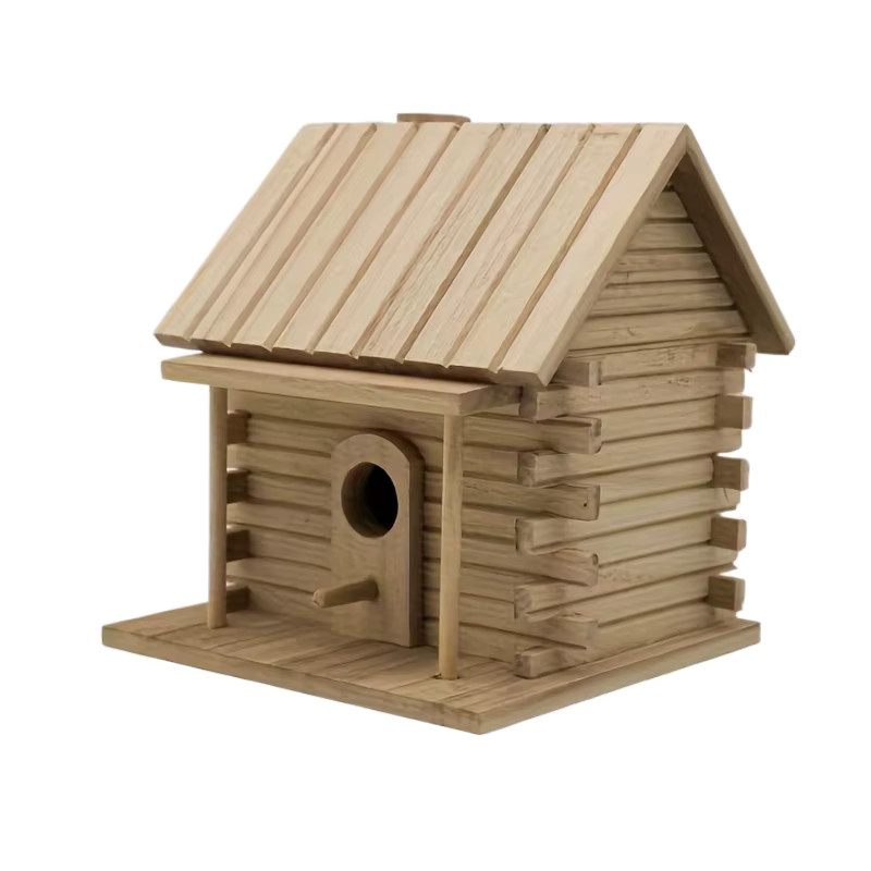 Vogelnestbox aus natürlichem Kiefernholz und Zedernholz als hängendes Zuchthaus für kleine Vögel für den Innen- und Außenbereich - Bild 5