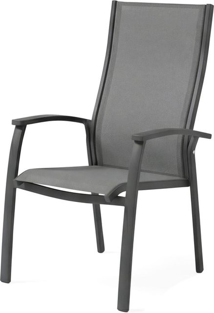Barths Stapelsessel Larino Anthrazit mit Ergotex-Gewebe und Aluminiumgestell, B/T/H: 63 x 68 x 110 cm - Bild 1