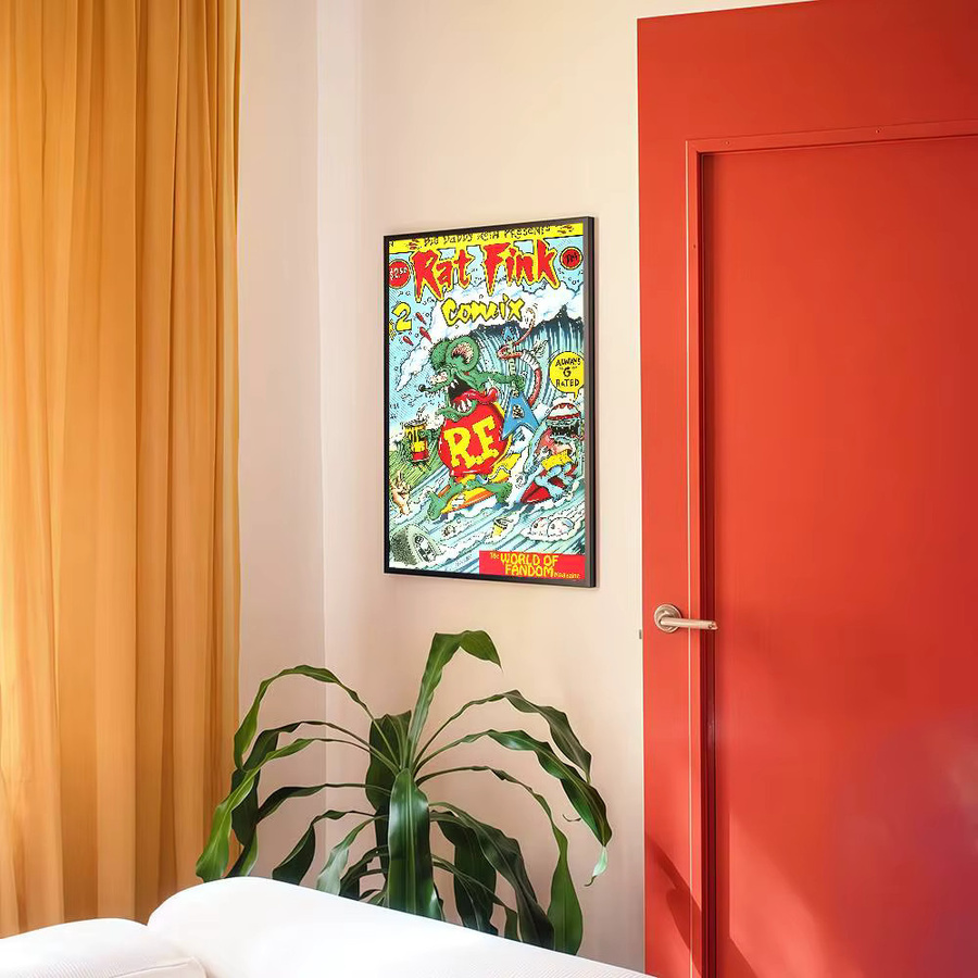 Tales Of The Rat Fink Vintage Poster Retro Aufkleber aus Kraftpapier in Multicolor - Bild 3