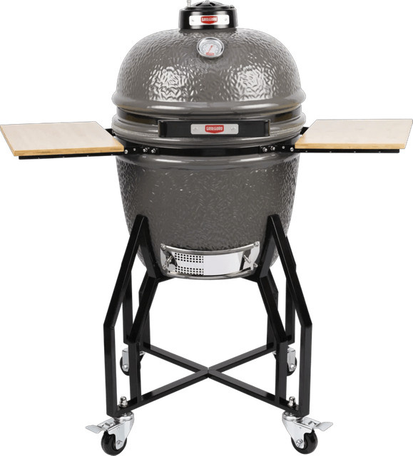 Grill Guru Original Medium Kamado Keramikgrill in Grau mit Cover - Bild 1