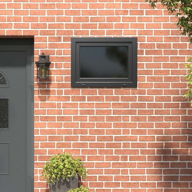 Kellerfenster RISOR von Yiwydaa aus PVC und Glas in Anthrazit, B/H: 60 x 100 cm - Bild 1