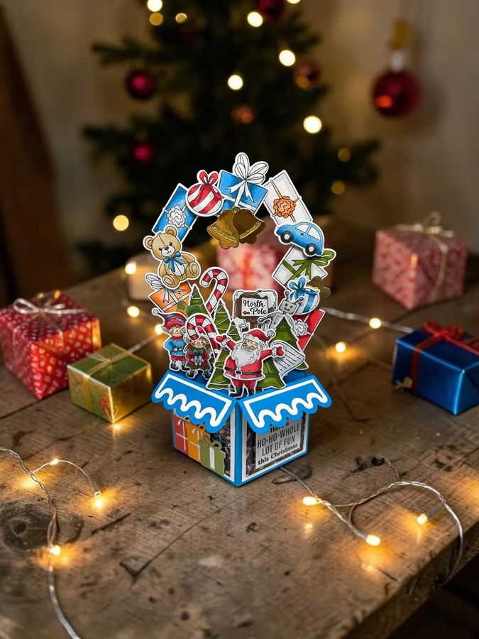 Weihnachts Metall Stanzformen und Stempel Set für Scrapbook, Tagebuch und Grußkarten zur DIY Dekoration - Bild 3