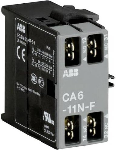 ABB CA6-11N-F Hilfsschalter mit 1 Schließer und 1 Öffner in Grau - Bild 1