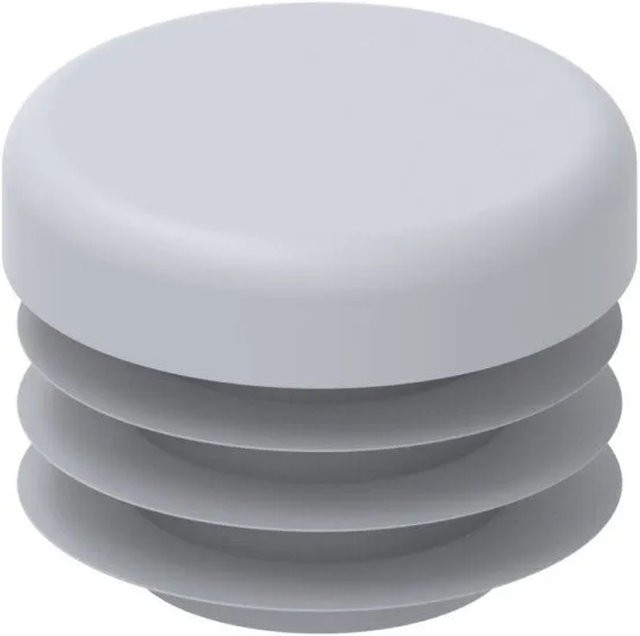 FeNau Einsteckkappe aus Kunststoff für Rohr Ø 21,3 mm, Wandstärke 1,0-2,5 mm, Grau - Bild 1