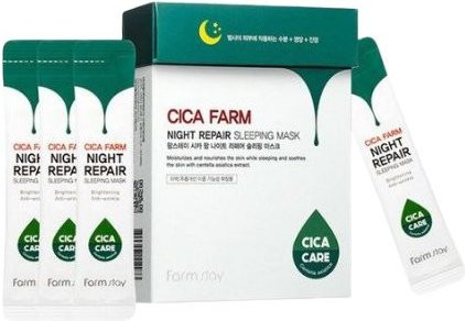 Farmstay Cica Farm Nacht-Reparatur-Schlafmaske, 4 ml x 60 Stück, Unisex - Bild 1
