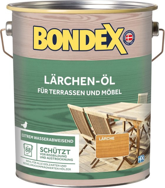Bondex Lärchen-Öl in Braun mit UV-Schutz, lösungsmittelbasiert, 88,0 l - Bild 1
