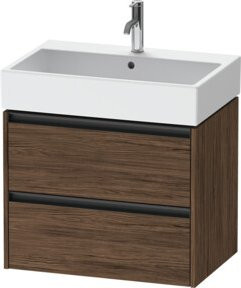 Duravit Waschtischunterschrank Ketho.2 in Nussbaum dunkel mit 2 Schubladen, wandhängend, Breite: 68,4 cm, Tiefe: 46 cm, Höhe: 54,9 cm - Bild 1