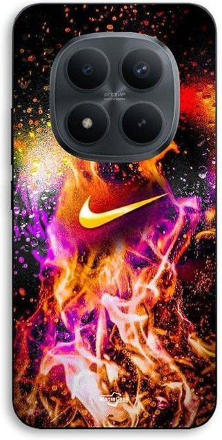 MANIACASE Handyhülle für Xiaomi Redmi Note 15 Pro Plus 5G aus Silikon TPU mit Nike bunter Bemalung in Schwarz/Multicolor - Bild 1