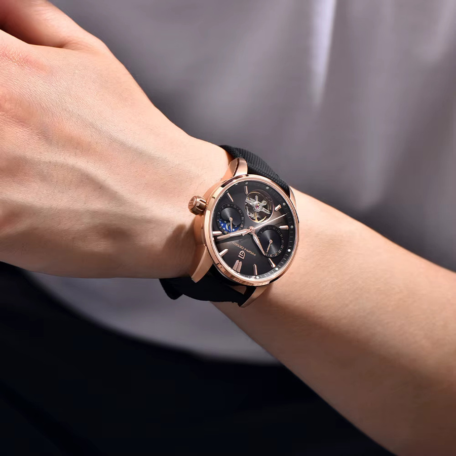 Pagani Design Armbanduhr, Automatik, Edelstahl, Mondphase, 41 mm, Herren - Bild 3