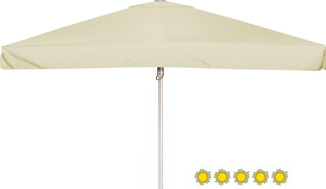 Doppler Sonnenschirm Telestar mit Windventil und Volant in Natur, B/T: 400 x 400 cm - Bild 1