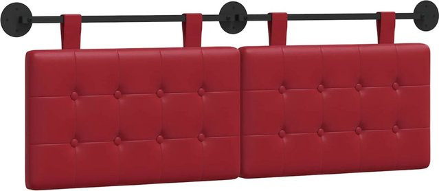 vidaXL Hängendes Kopfteil aus Kunstleder in Rot mit geometrischem Design, Breite: 150 cm, Höhe: 55 cm, Tiefe: 5 cm - Bild 1