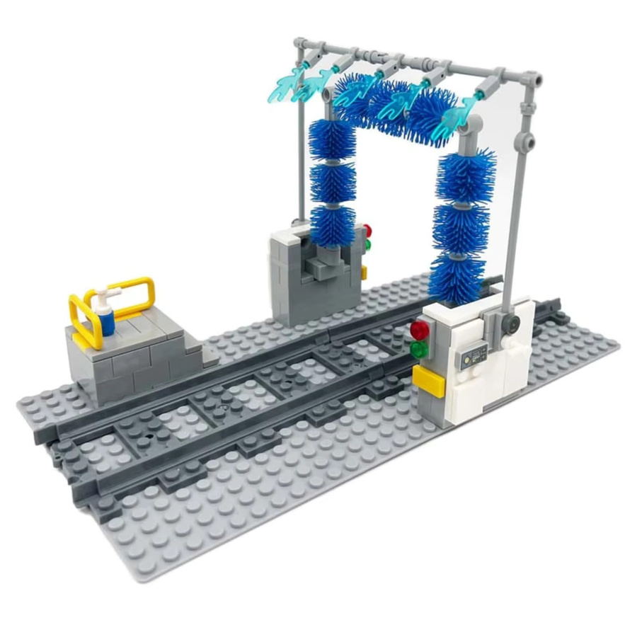 wishiot Zug Waschen Station Szene Modell Bausteine, Fahrzeuge - Bild 2