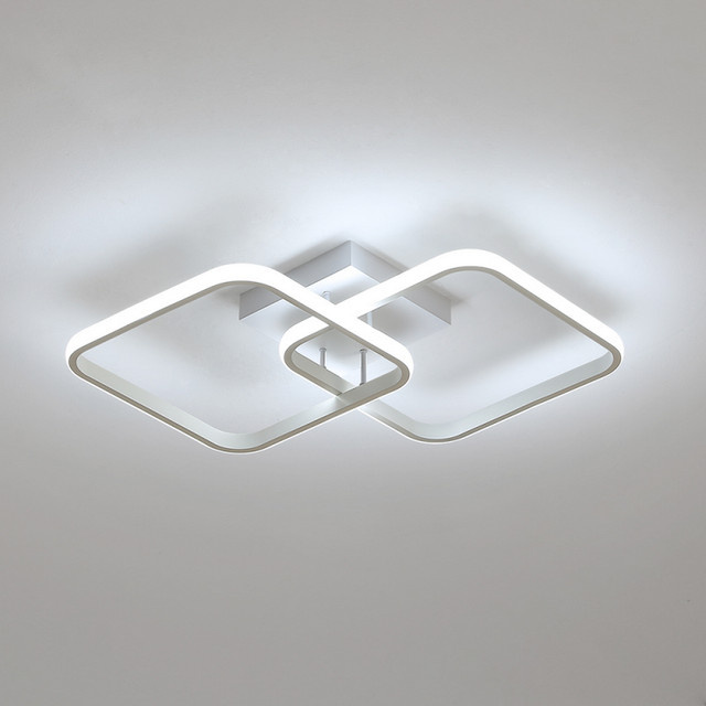 Riserva Moderne Quadratische LED-Deckenleuchte in Weiß mit 42 W und 6500 K Kaltweiß für Wohnzimmer, Küche, Esszimmer und Büro - Bild 1