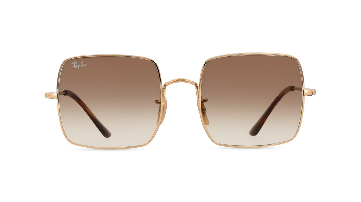 Ray-Ban RB1971 Sonnenbrille, Vollrand, Quadratisch, Metall, Gold, Damen - Bild 1