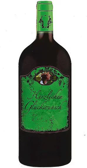 Grußkarte Herzlichen Glückwunsch von Pictura in Schwarz aus Papier - Bild 1