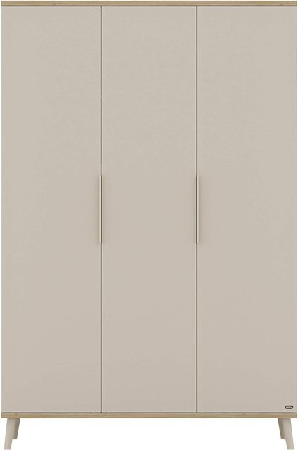 Kleiderschrank Yuny By Paidi Hazel 3-türig in Eiche Beige mit Soft-Close-Türen, B/T/H: 130,4 x 52,4 x 198,0 cm - Bild 1